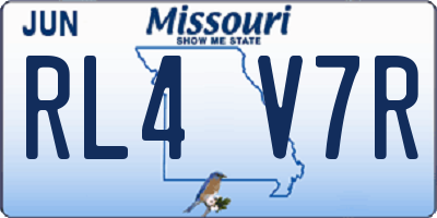 MO license plate RL4V7R
