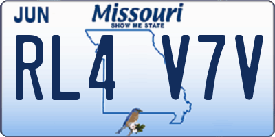MO license plate RL4V7V