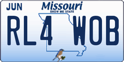 MO license plate RL4W0B