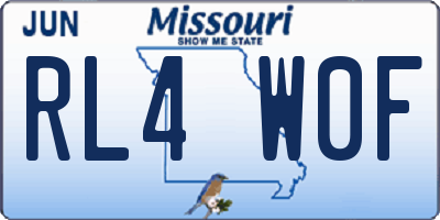 MO license plate RL4W0F