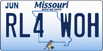 MO license plate RL4W0H