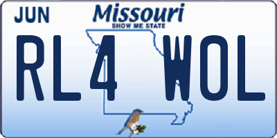 MO license plate RL4W0L