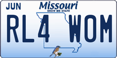 MO license plate RL4W0M