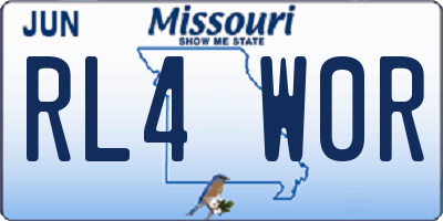 MO license plate RL4W0R