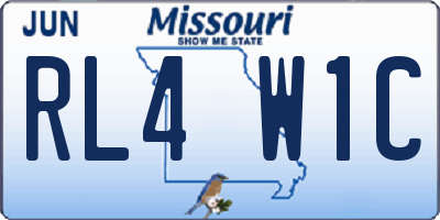 MO license plate RL4W1C