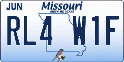 MO license plate RL4W1F