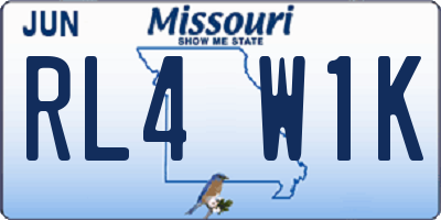 MO license plate RL4W1K