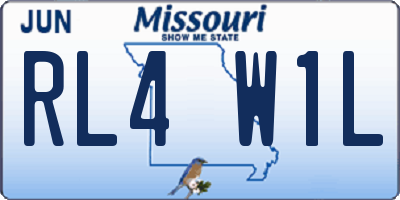 MO license plate RL4W1L