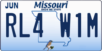 MO license plate RL4W1M