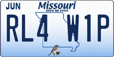 MO license plate RL4W1P