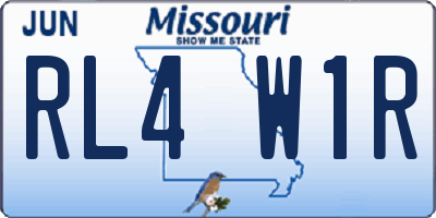 MO license plate RL4W1R