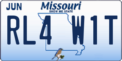 MO license plate RL4W1T