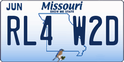 MO license plate RL4W2D