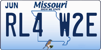 MO license plate RL4W2E