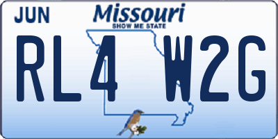 MO license plate RL4W2G