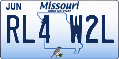 MO license plate RL4W2L