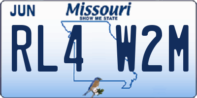 MO license plate RL4W2M
