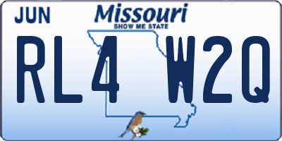 MO license plate RL4W2Q