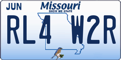 MO license plate RL4W2R