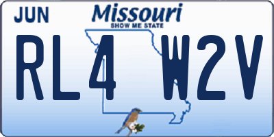 MO license plate RL4W2V