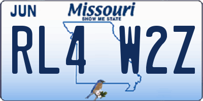 MO license plate RL4W2Z