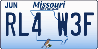 MO license plate RL4W3F