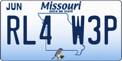 MO license plate RL4W3P