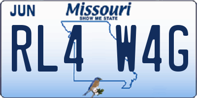 MO license plate RL4W4G