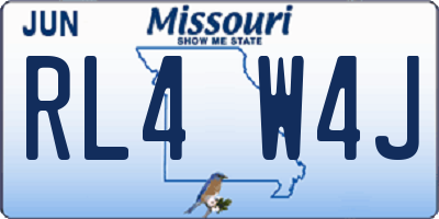 MO license plate RL4W4J