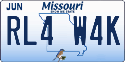 MO license plate RL4W4K