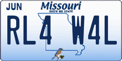 MO license plate RL4W4L