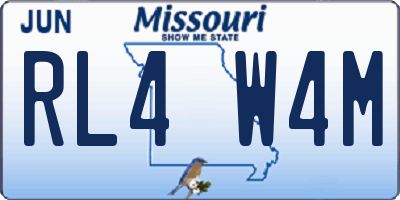 MO license plate RL4W4M