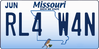 MO license plate RL4W4N