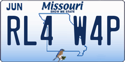 MO license plate RL4W4P