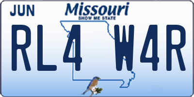 MO license plate RL4W4R