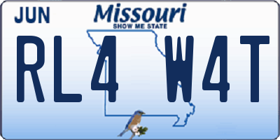 MO license plate RL4W4T