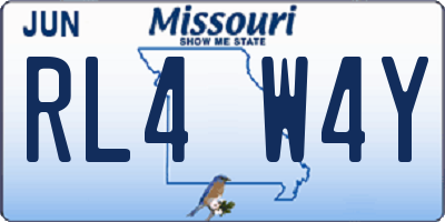 MO license plate RL4W4Y