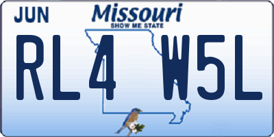 MO license plate RL4W5L