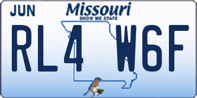 MO license plate RL4W6F