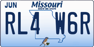MO license plate RL4W6R