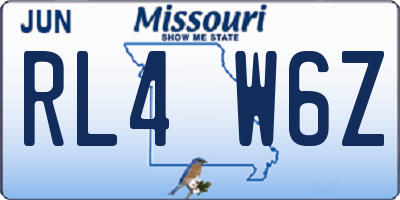 MO license plate RL4W6Z