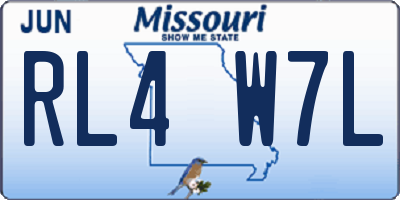 MO license plate RL4W7L