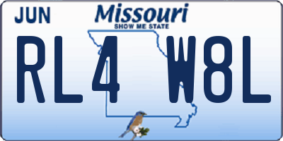 MO license plate RL4W8L