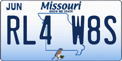 MO license plate RL4W8S