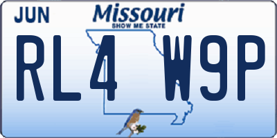 MO license plate RL4W9P