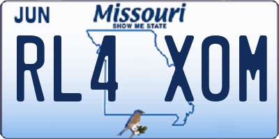 MO license plate RL4X0M