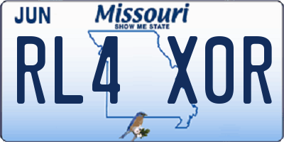MO license plate RL4X0R