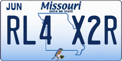 MO license plate RL4X2R