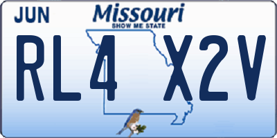 MO license plate RL4X2V
