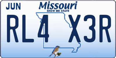 MO license plate RL4X3R